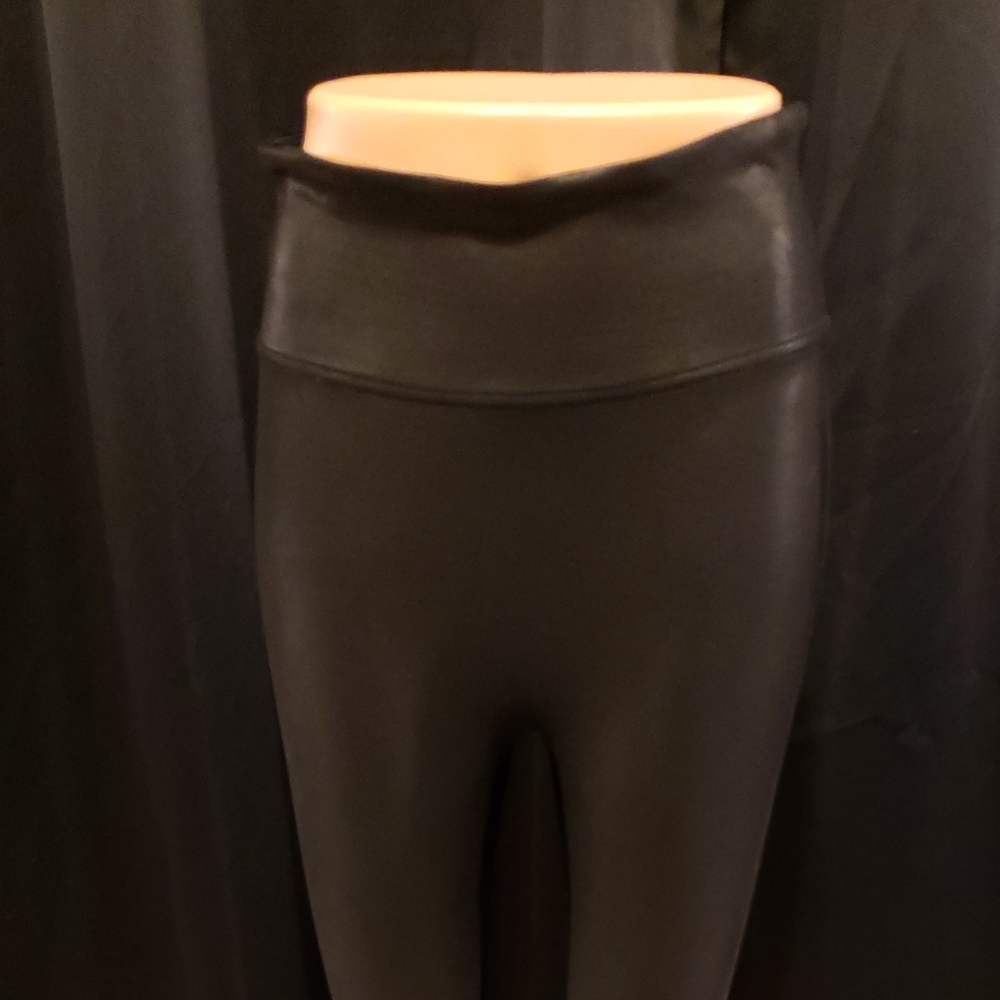 Spank Faux Leather Leggings - Size Large
